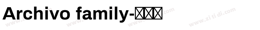 Archivo family字体转换